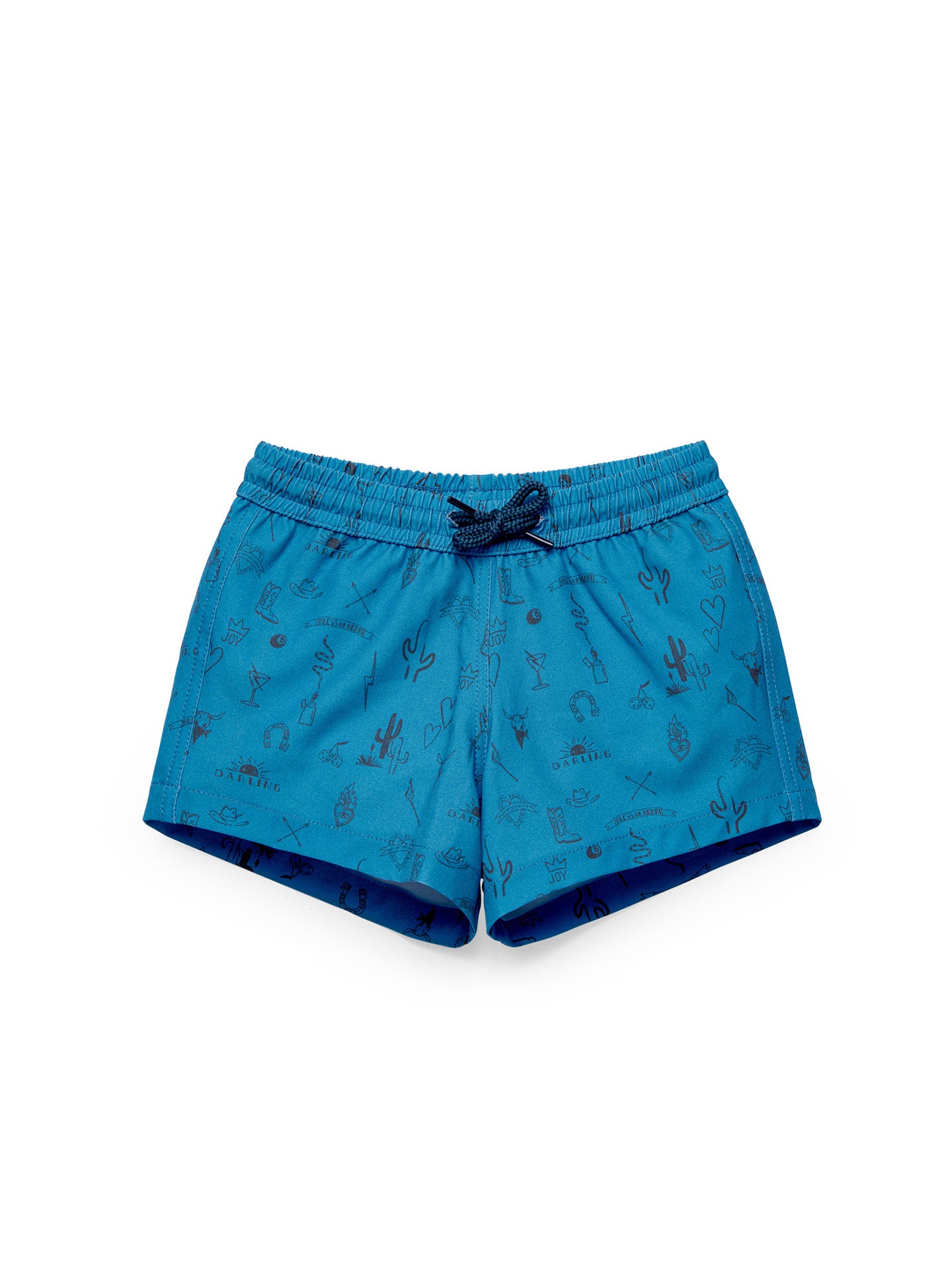 PRINCIPEZINHO KIDS SWIM SHORTS | BLUE TATTOOS