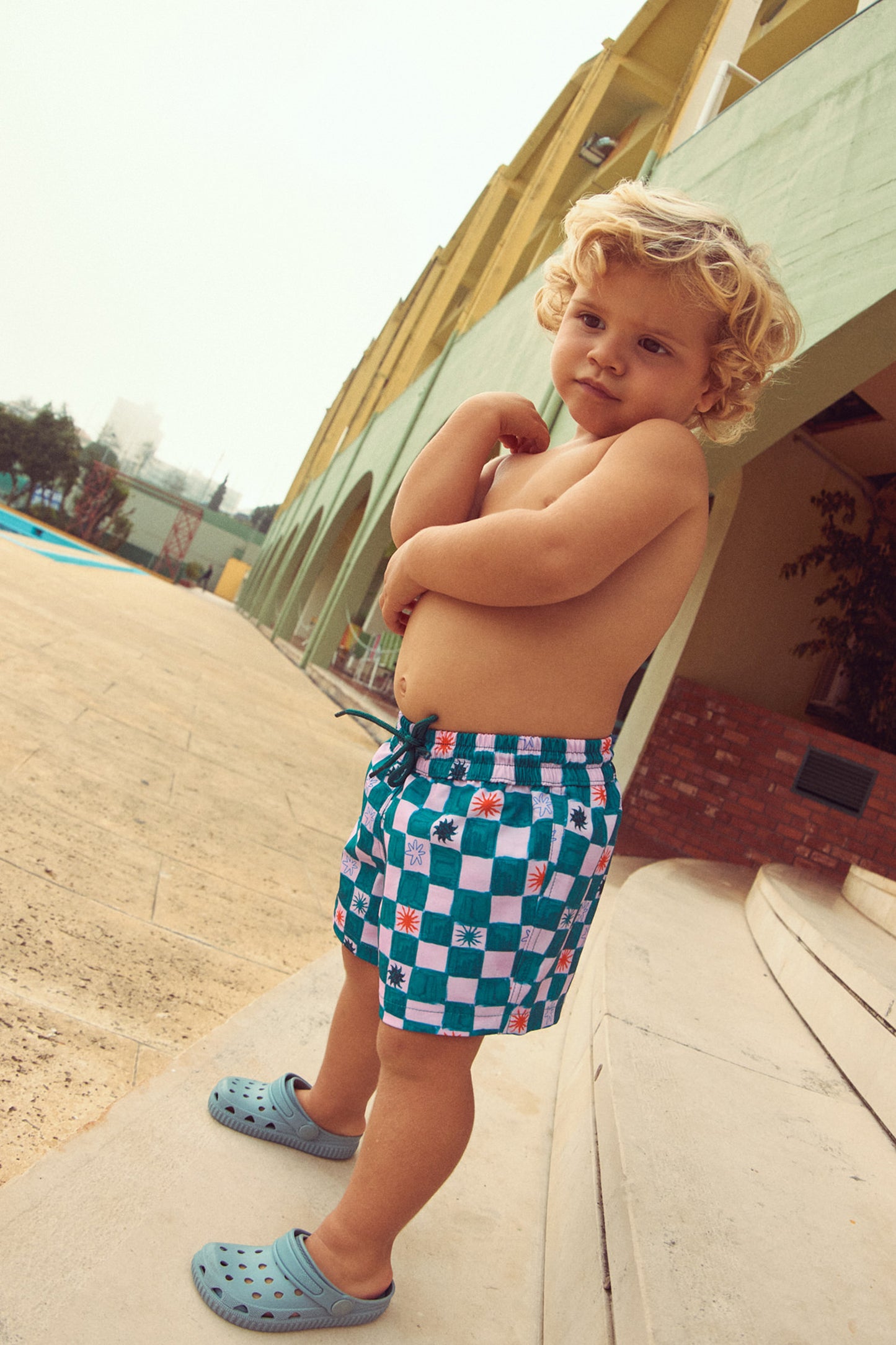 CASCÃO SWIM SHORTS | AQUA CHECKMATE