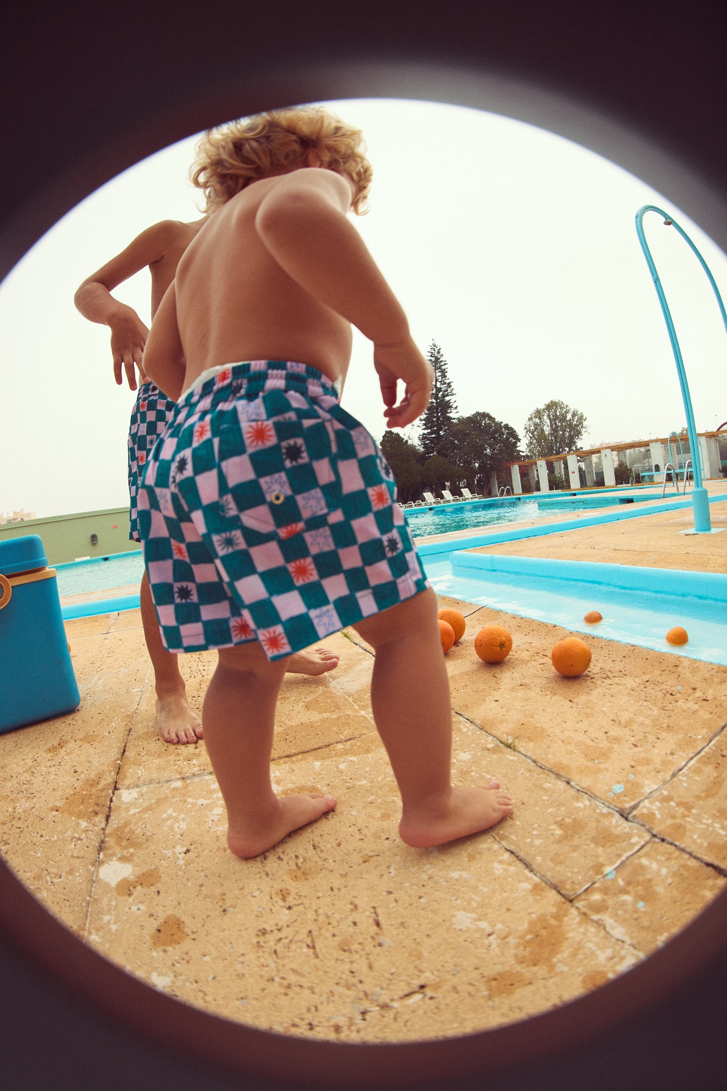 CASCÃO SWIM SHORTS | AQUA CHECKMATE