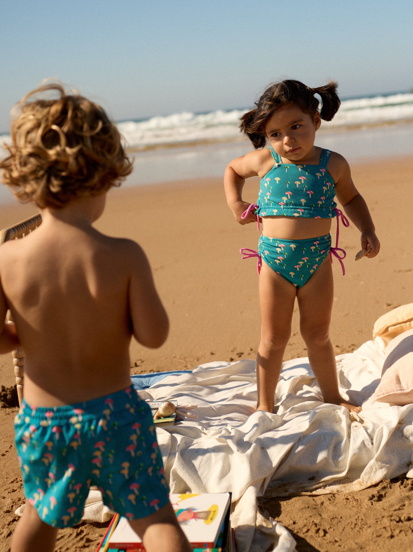 PRINCIPEZINHO KIDS SWIM SHORTS | TINY MUSHROOMS