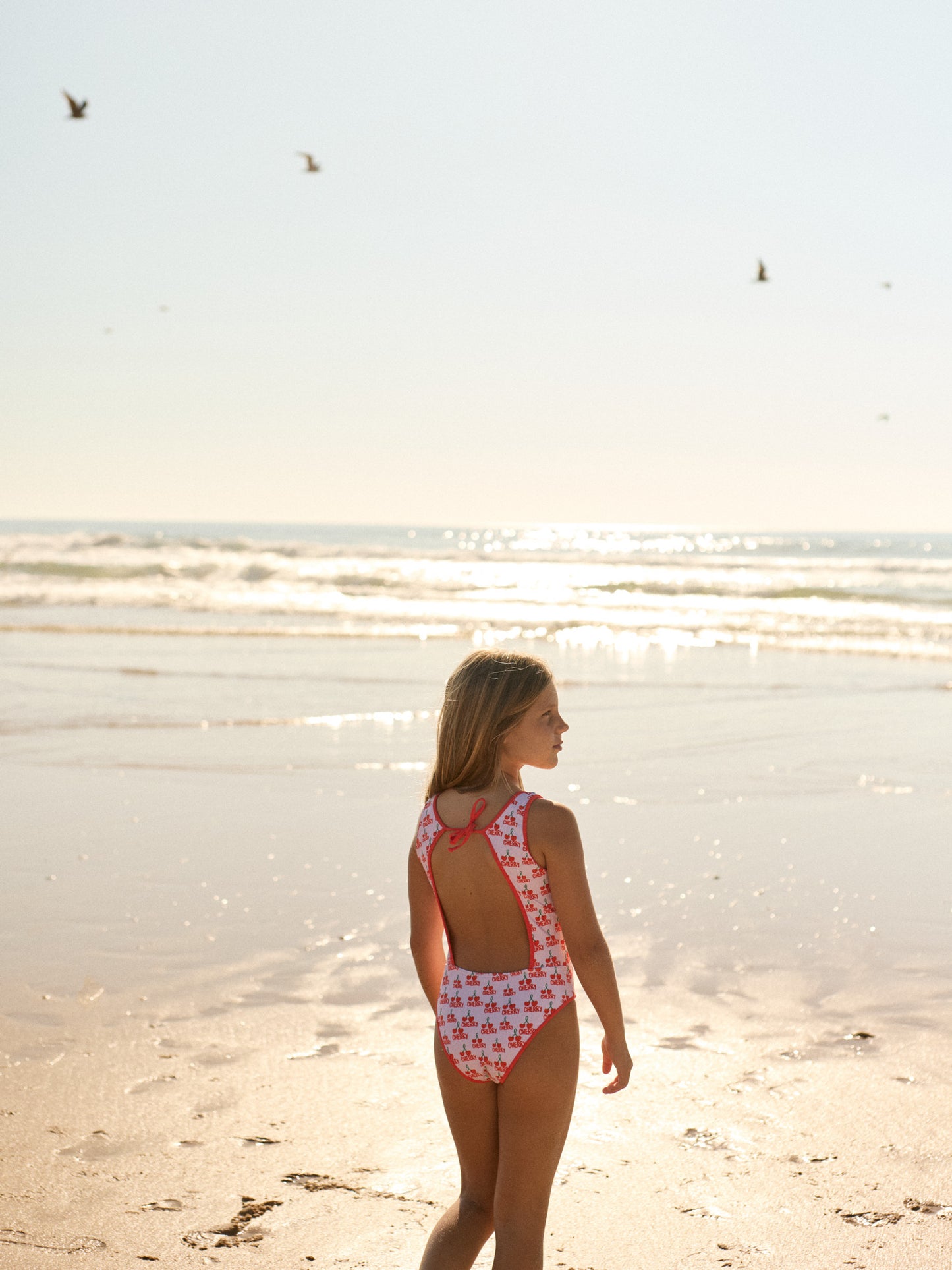 WENDY KIDS SWIMSUIT | CHERRY WHITE