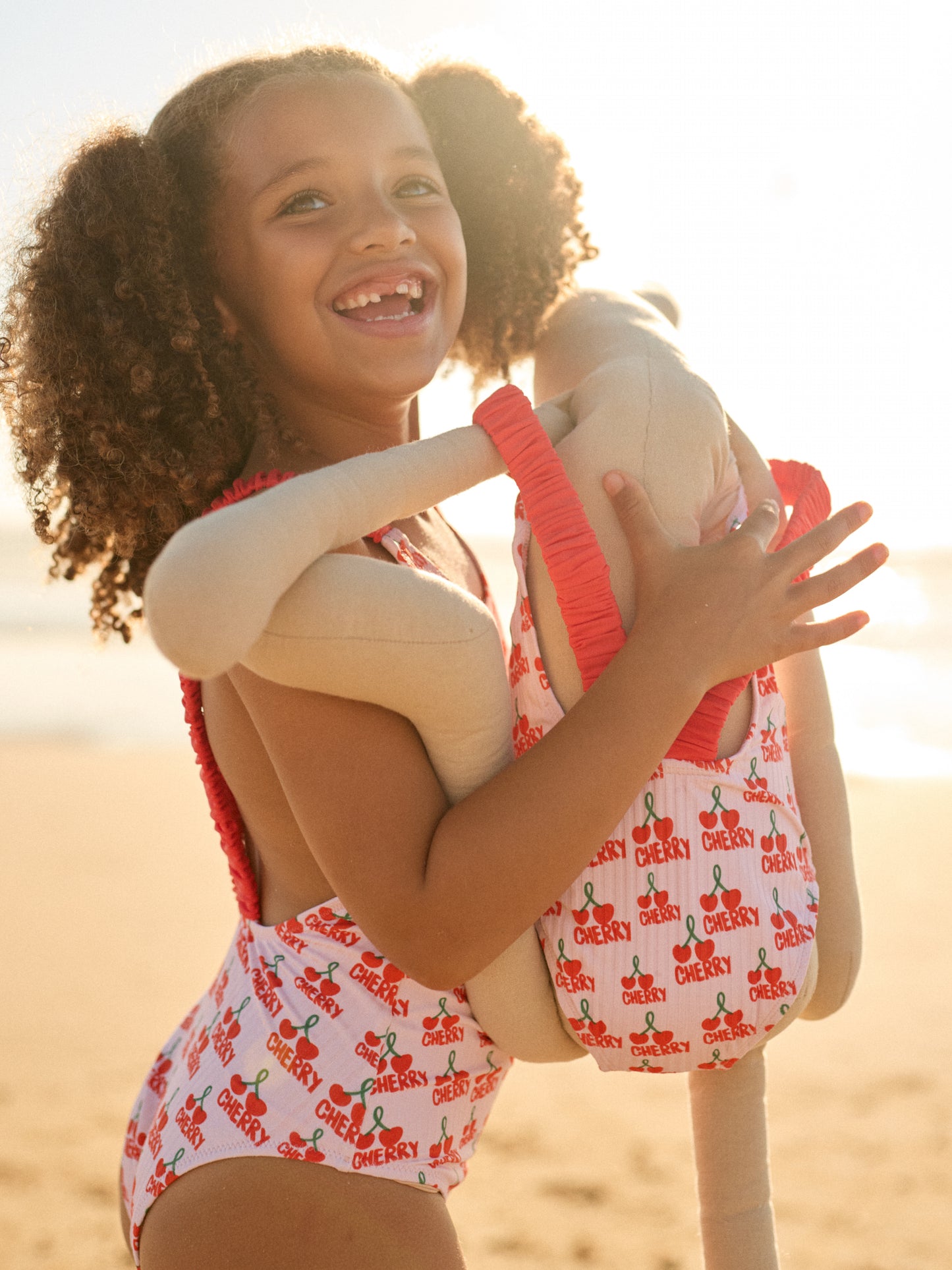 MOGLI KIDS SWIMSUIT | CHERRY WHITE