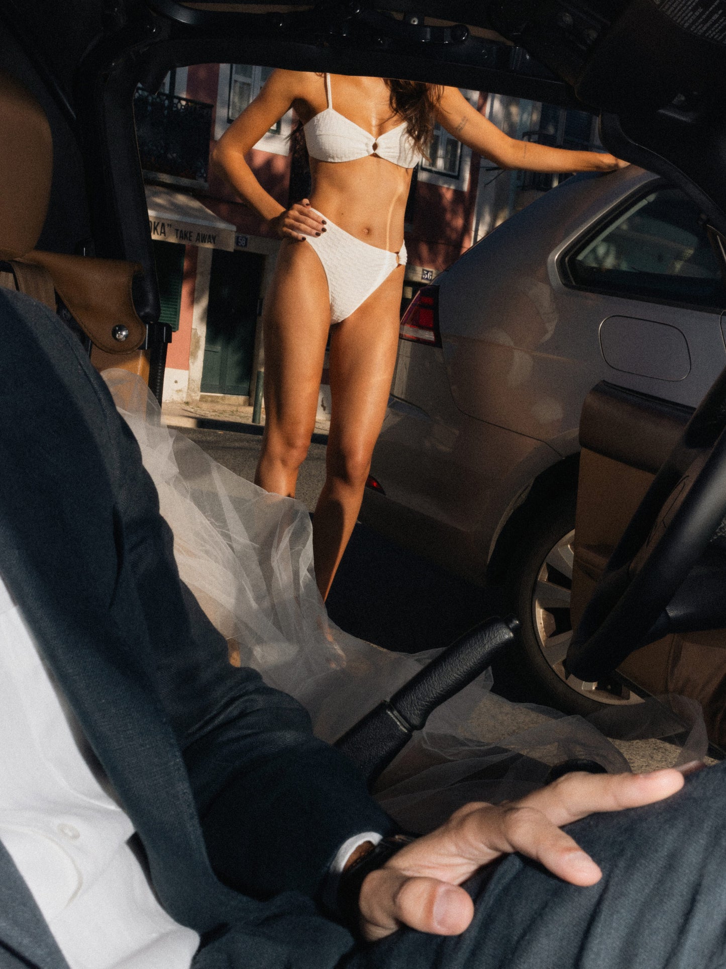 THE HIGH-WAIST “RECEPTION” BIKINI I SALTY WHITE