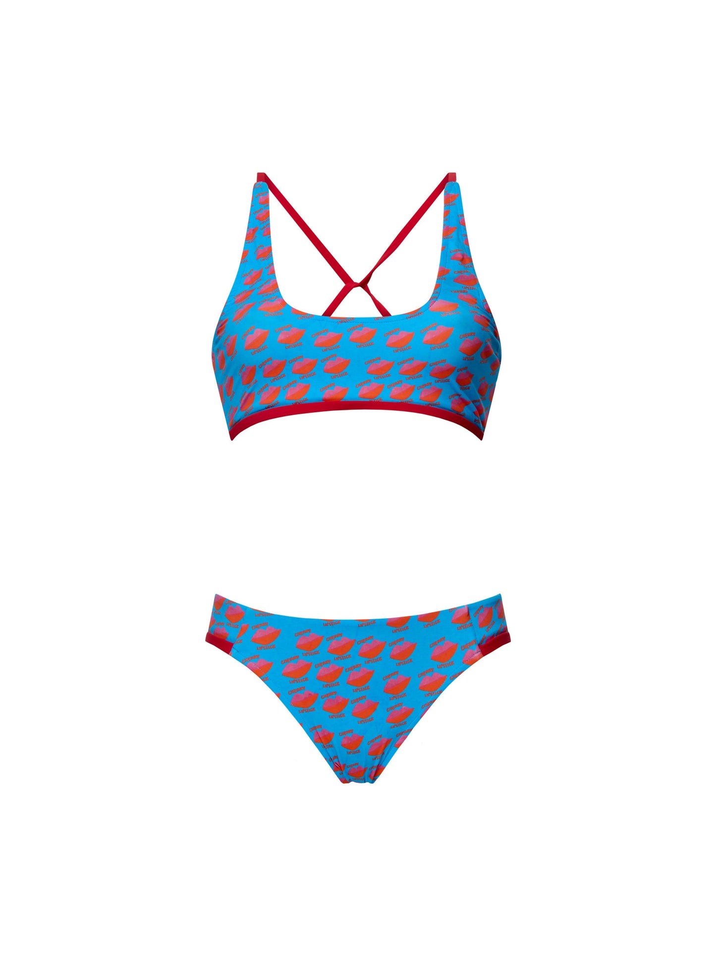ESPRESSO SQUARE NECK TEEN BIKINI | CHERRY LIPSTICK