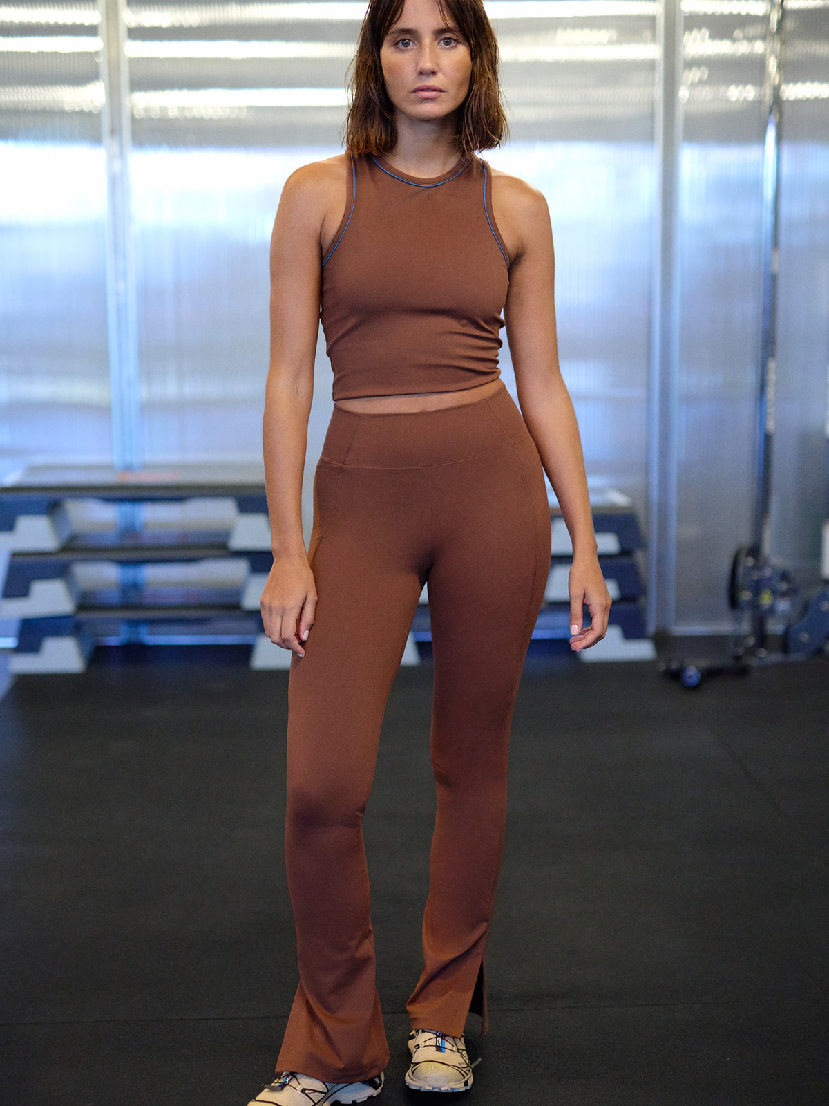 ALL DAY FLARE LEGGINGS | BROWN TIRAMISU