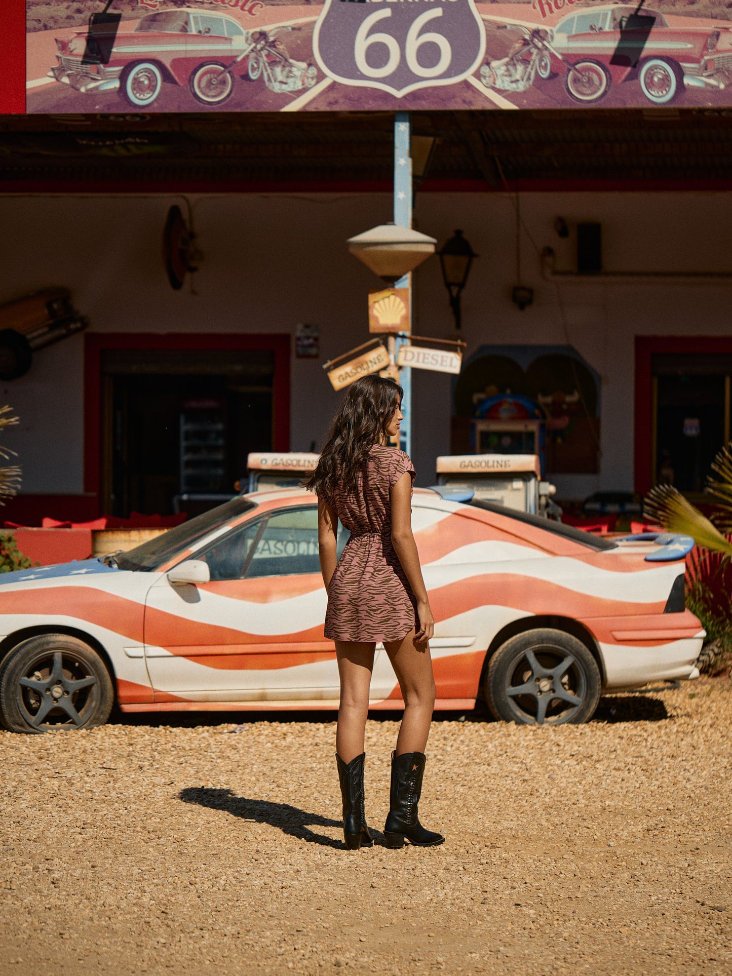 JUKEBOX DRESS | DARK ROSE ZEBRA