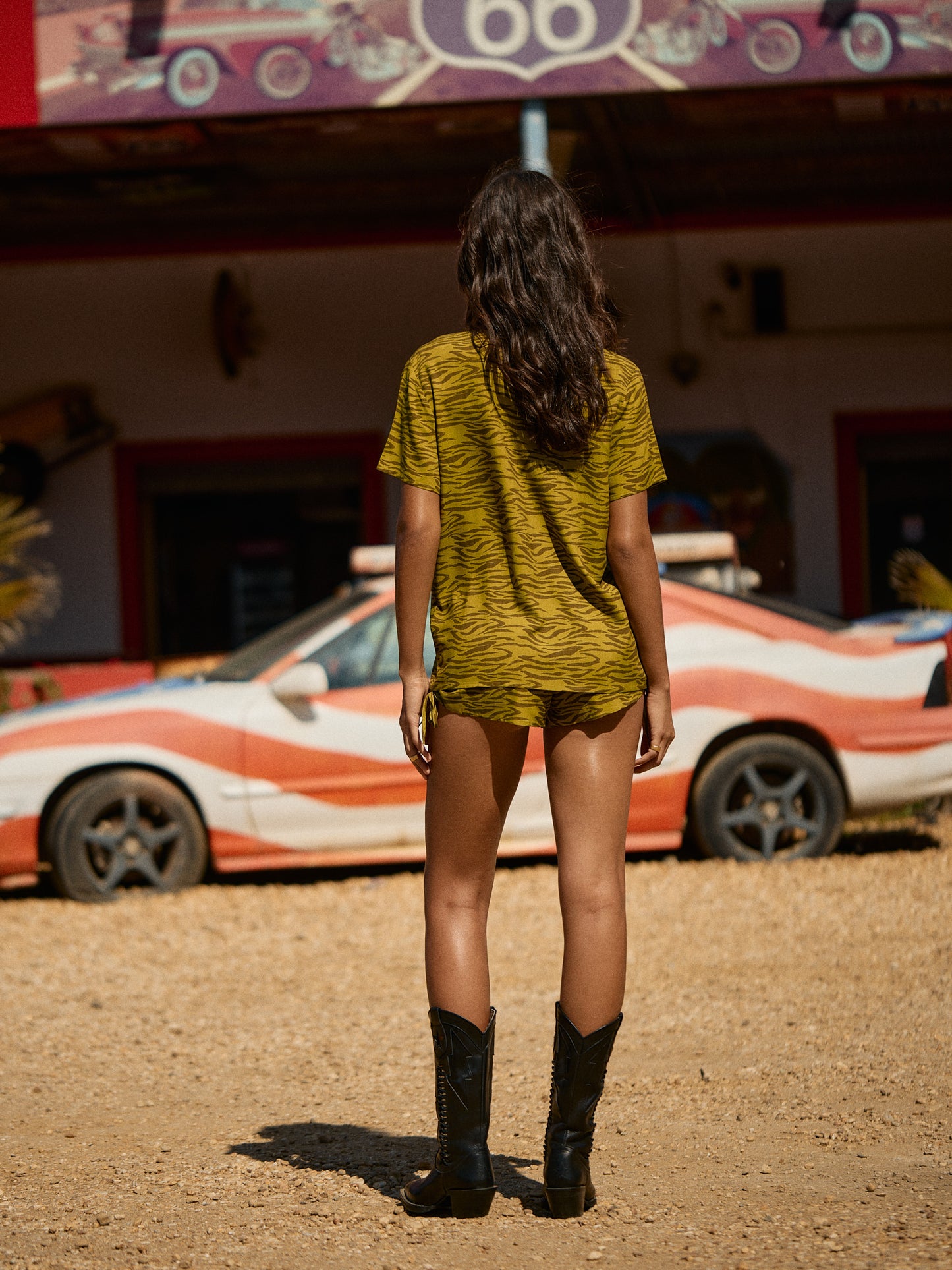 COUNTRY BLOUSE | OLIVE ZEBRA