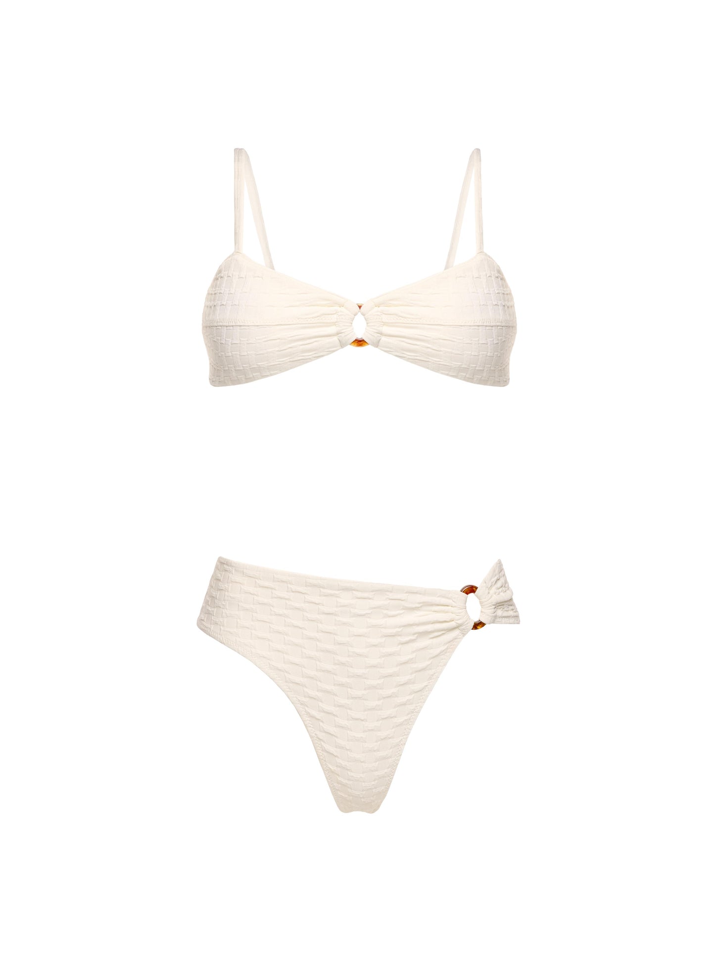 THE HIGH-WAIST “RECEPTION” BIKINI I SALTY WHITE