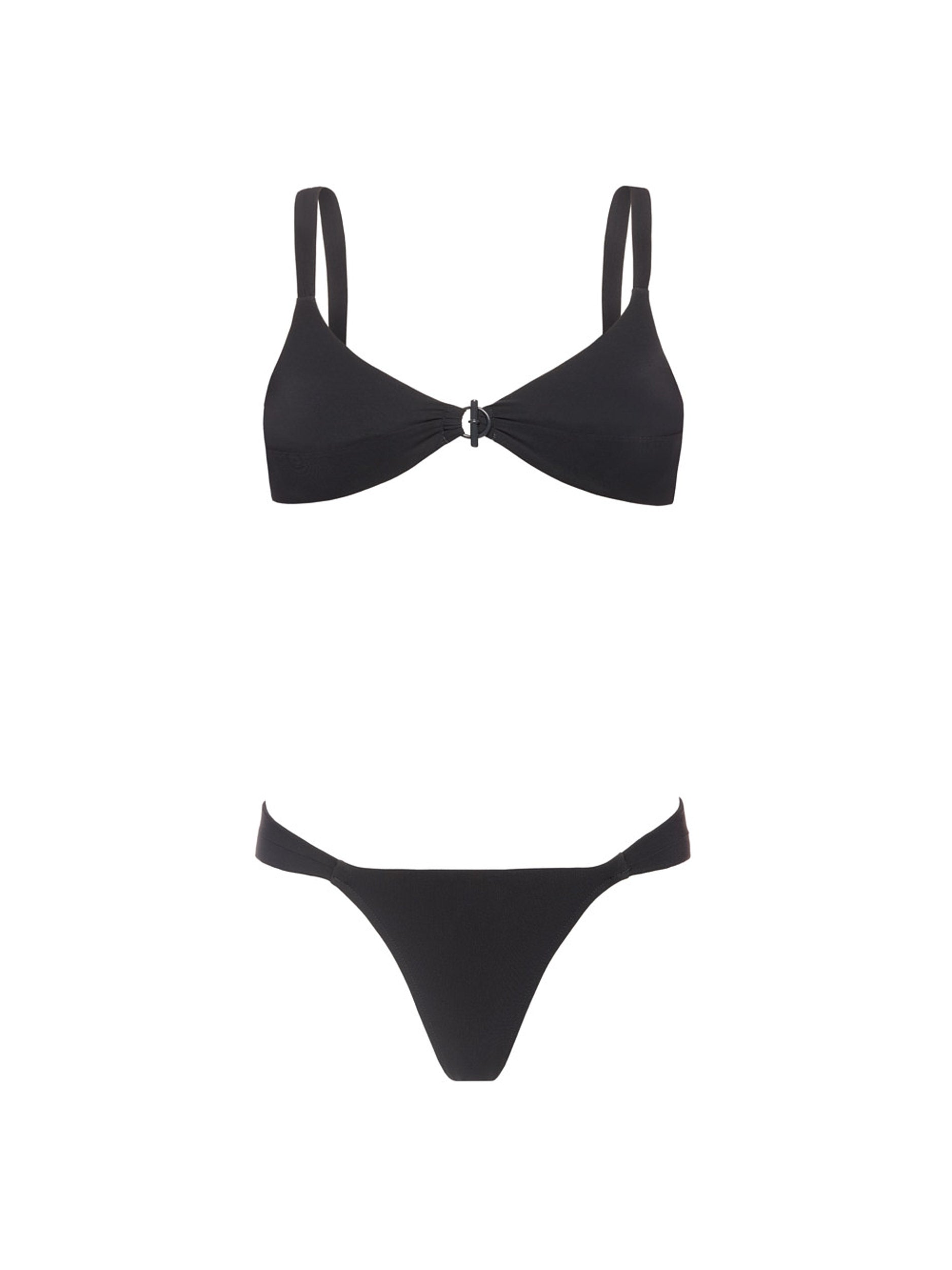 Aubade ブラック 上下セット　 プッシュアップビキニ B75 AL DENTE BIKINI | MIDNIGHT BLACK – Latitid