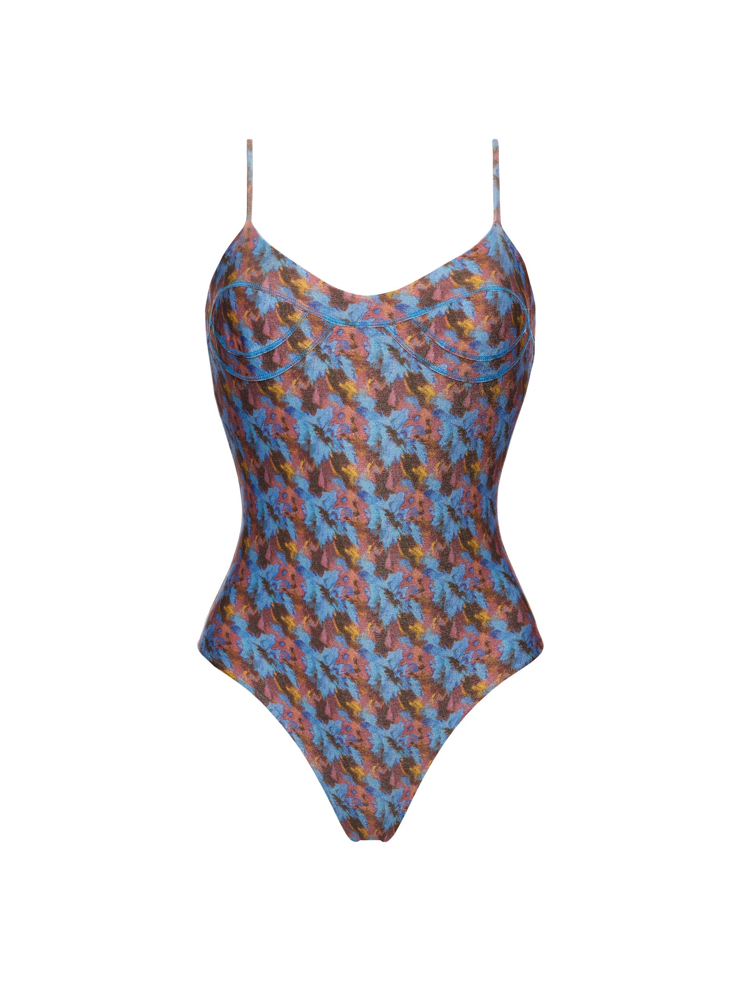 NEGRONI ONE-PIECE SWIMSUIT | FIORE BLUE
