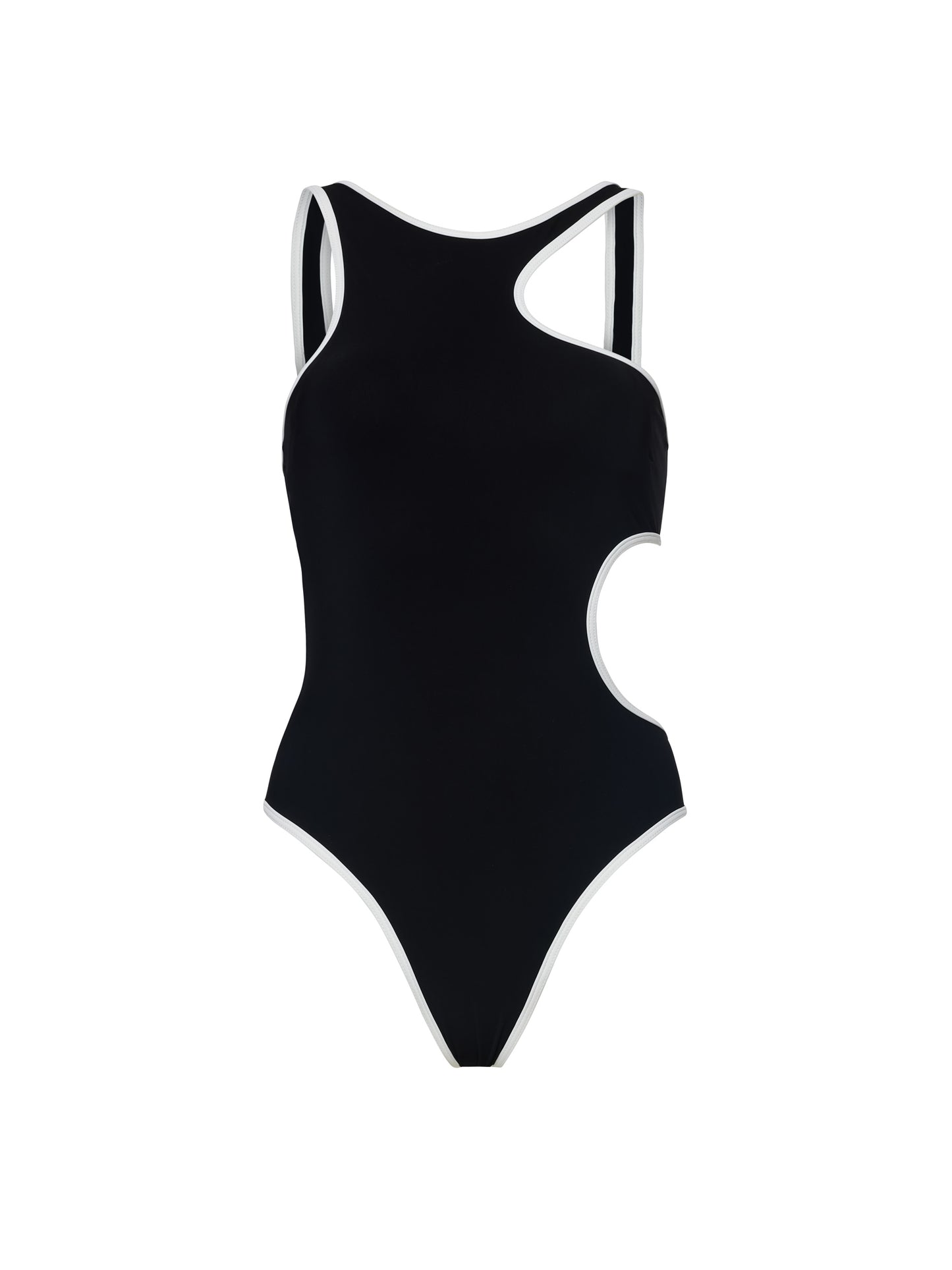 MUSTANG CUT-OUT SWIMSUIT | BLACK & WHITE