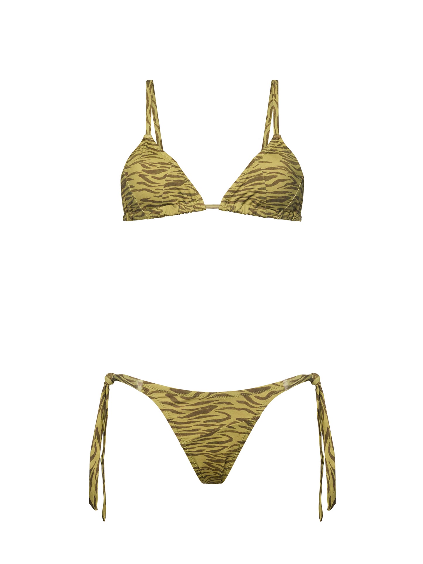 THE MARQUINHA TRIANGLE BEST-SELLER BIKINI | OLIVE ZEBRA