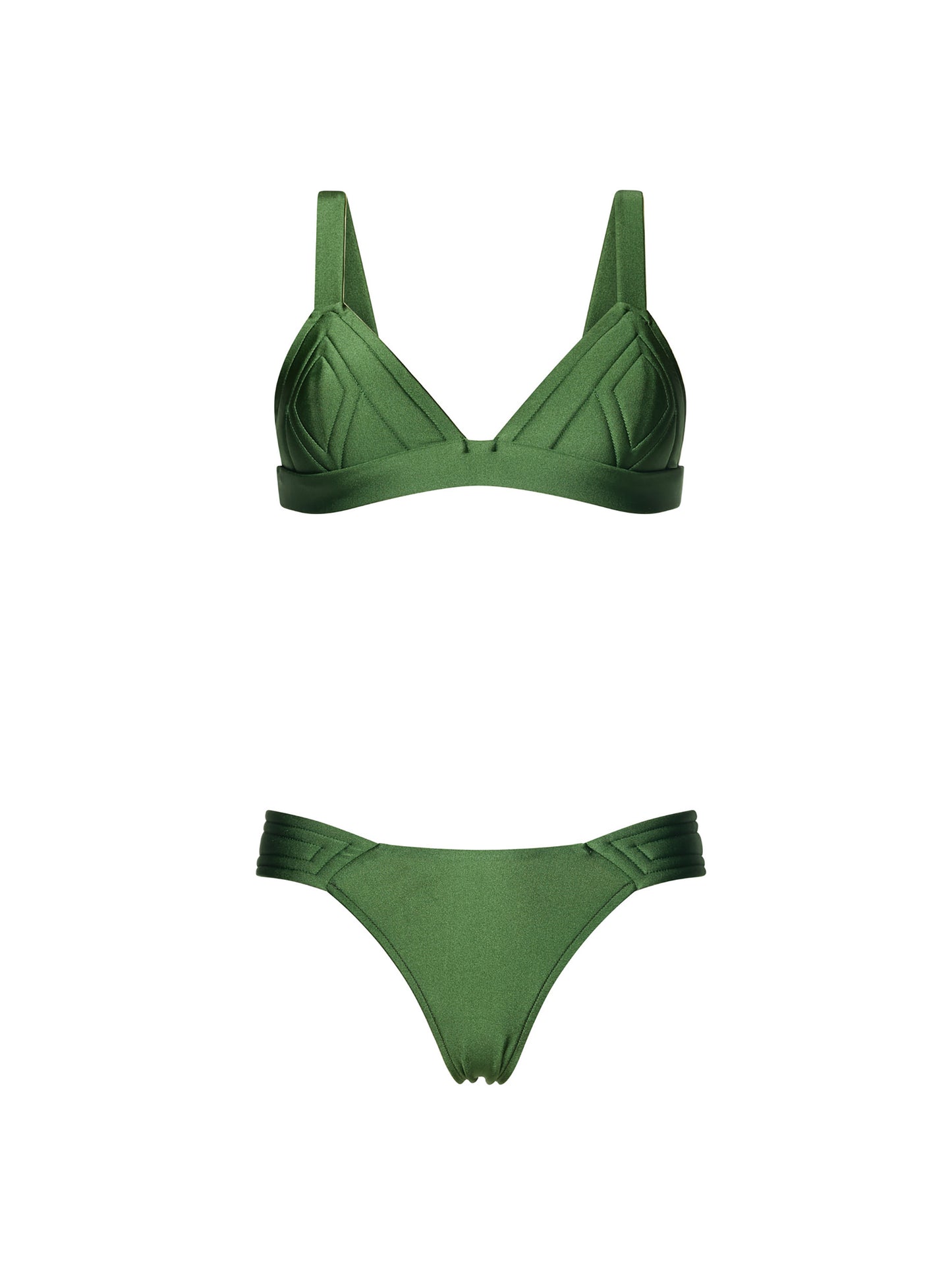 FRESHMAN TRIANGLE PADDED BIKINI | FOREST GREEN