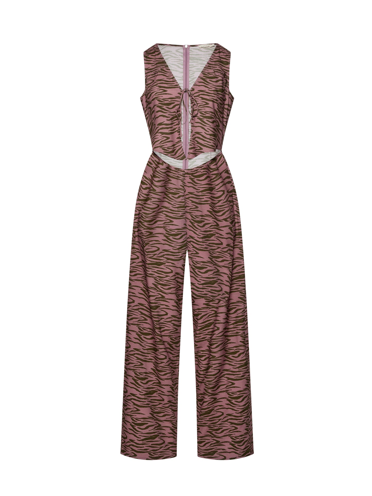 BUCKAROO JUMPSUIT | DARK ROSE ZEBRA