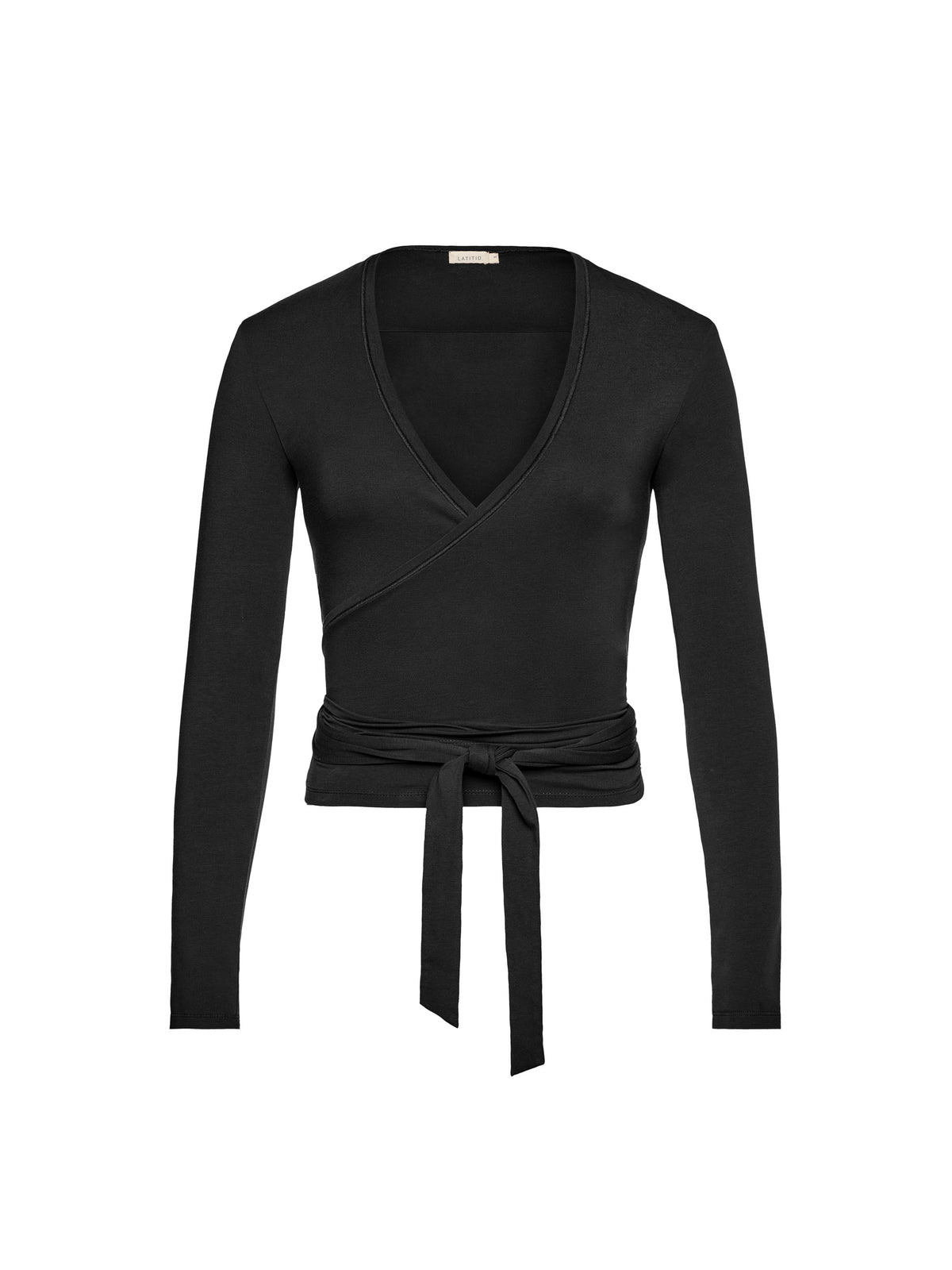 BALANCE WRAP LONG SLEEVE | MIDNIGHT BLACK