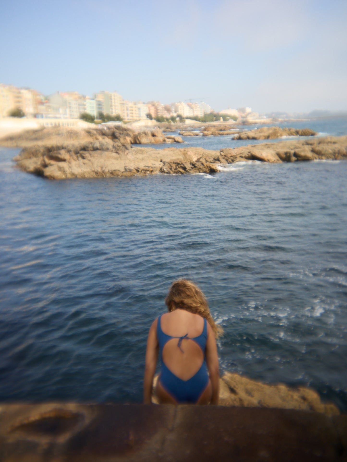THE DIVINO KNOT-FRONT BEST-SELLER SWIMSUIT | BLUE DENIM