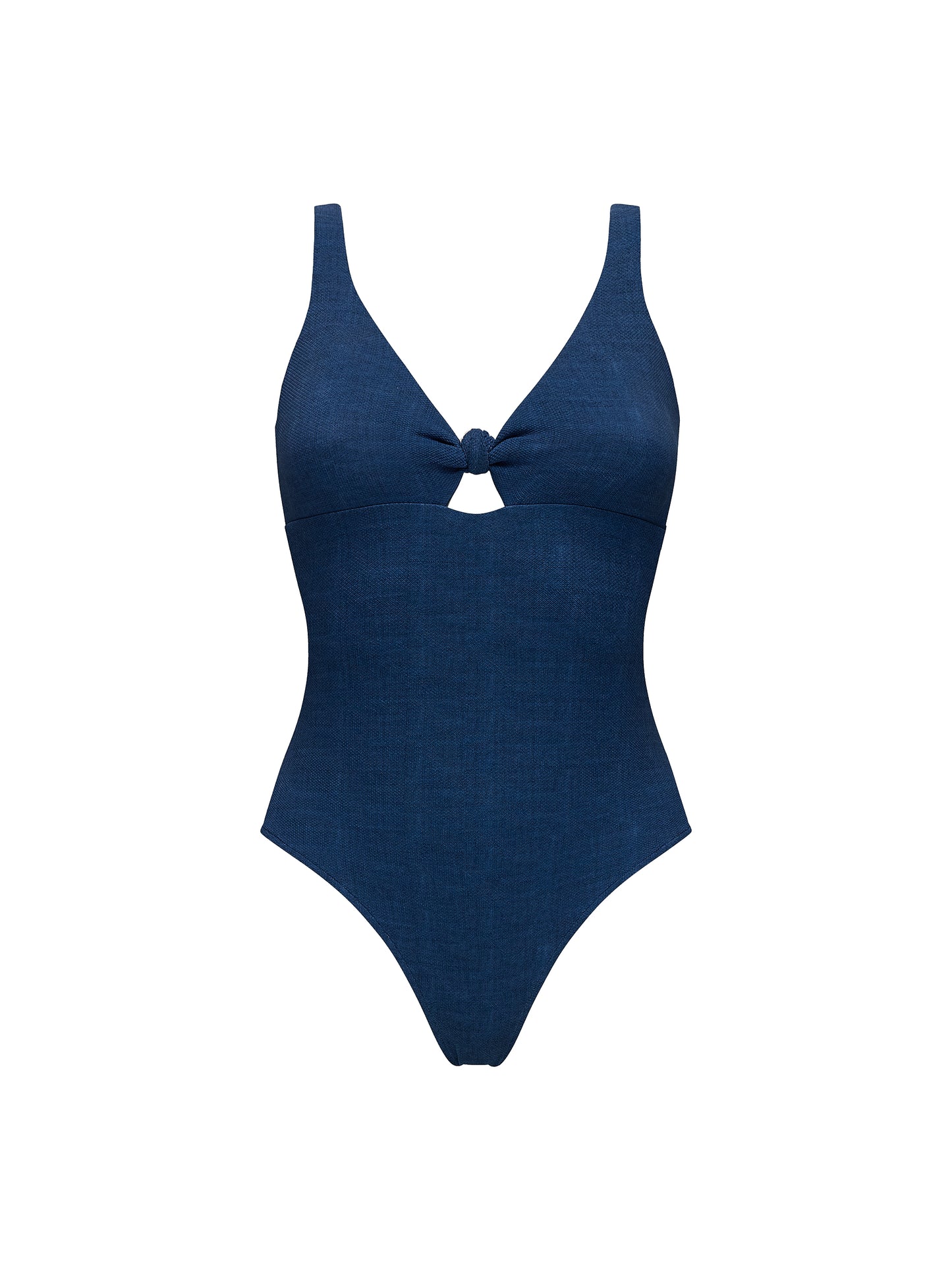 THE DIVINO KNOT-FRONT BEST-SELLER SWIMSUIT | BLUE DENIM