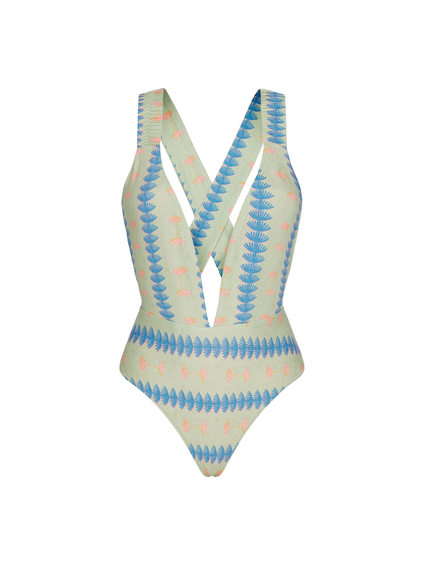 BRUNI SWIMSUIT | CORAL REEF STRIPES GREEN