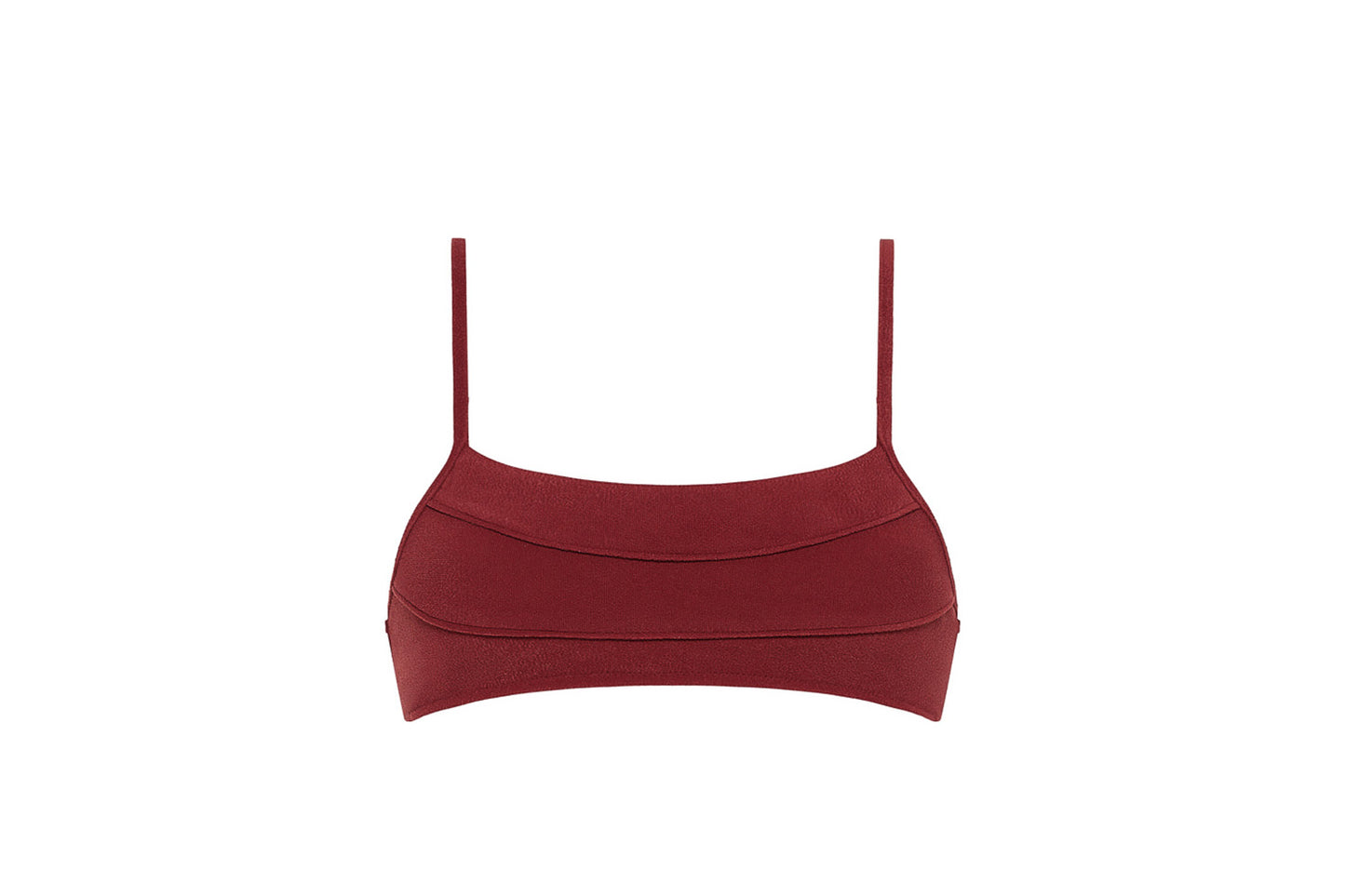 KIMURA HIGH-WAISTED BIKINI TOP | CHERRY GLAZE